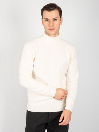 Maglia Dolcevita Raglan - Bianco