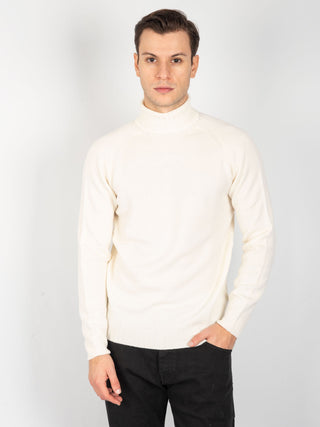 Maglia Dolcevita Raglan - Bianco