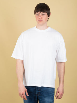 Maglia Over in Cotone - Bianco