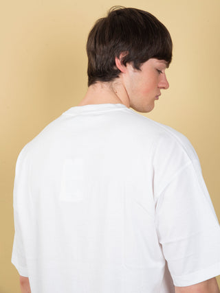Maglia Over in Cotone - Bianco
