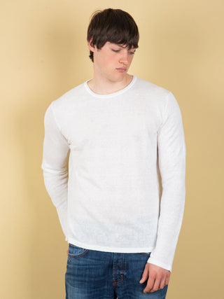 Maglia in Lino  - Bianco