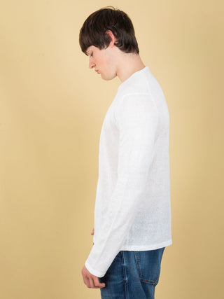 Maglia in Lino  - Bianco