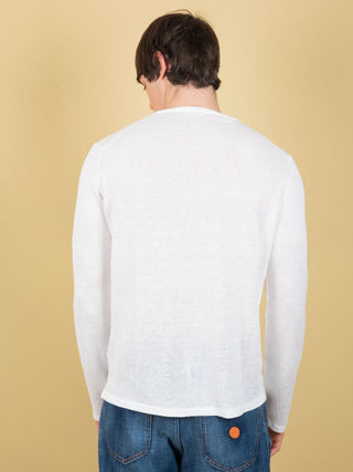 Maglia in Lino  - Bianco