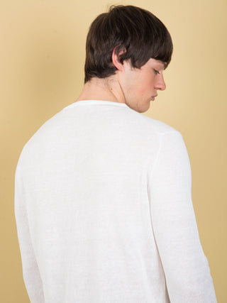 Maglia in Lino  - Bianco