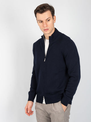 Maglia Full Zip - Blu