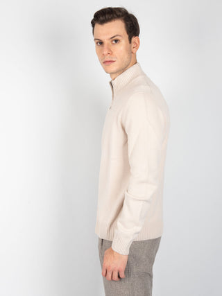 Maglia Full Zip - Beige