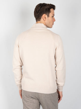 Maglia Full Zip - Beige