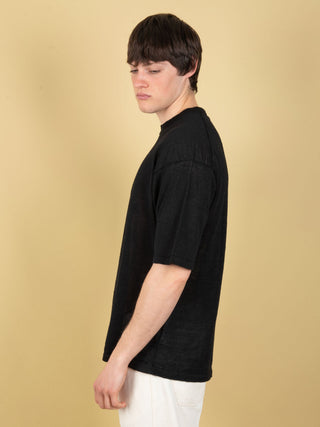 Maglia Over in Lino - Nero