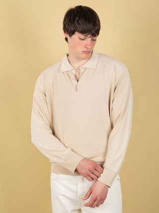 Polo in Cotone- Beige