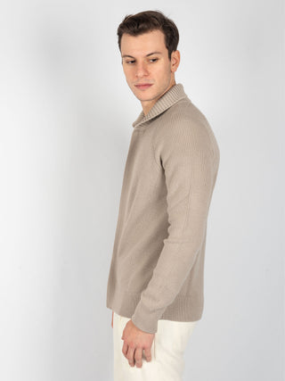 Maglia Full Zip Coste - Mastice