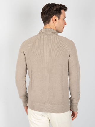 Maglia Full Zip Coste - Mastice