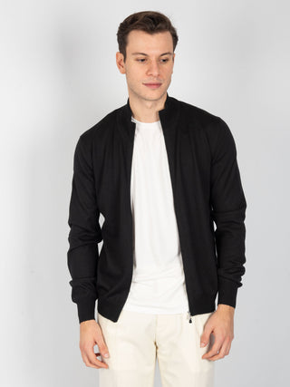 Maglia Full Zip Merinos - Nero