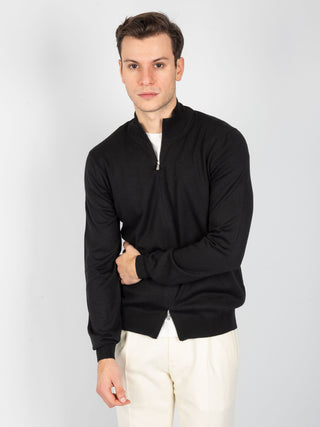 Maglia Full Zip Merinos - Nero