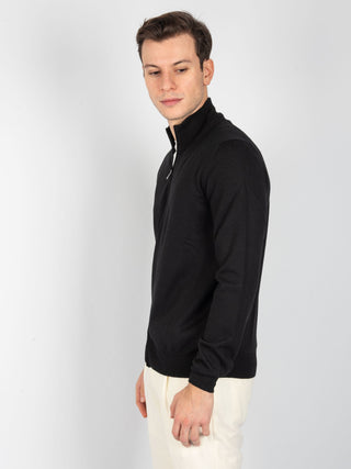 Maglia Full Zip Merinos - Nero