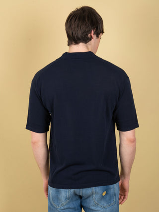 Polo Over in Cotone - Blu Navy