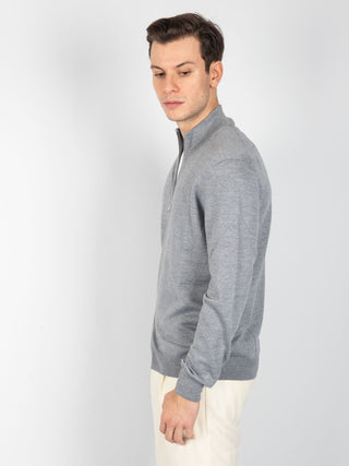 Maglia Full Zip Merinos - Grigio Medio