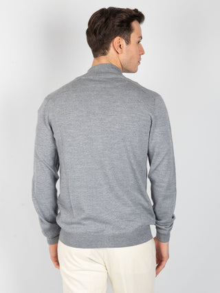 Maglia Full Zip Merinos - Grigio Medio