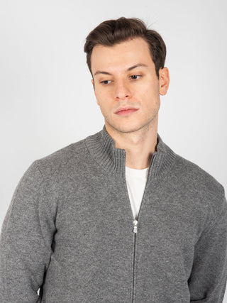 Maglia Full Zip - Grigio