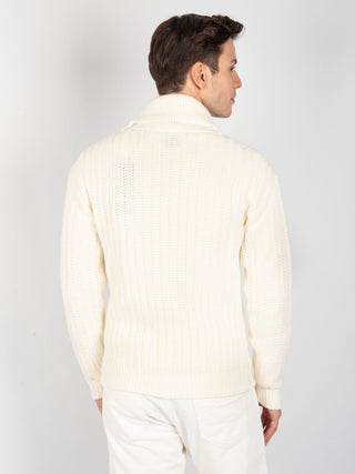 Maglia Cardigan 'Soldier' - Panna