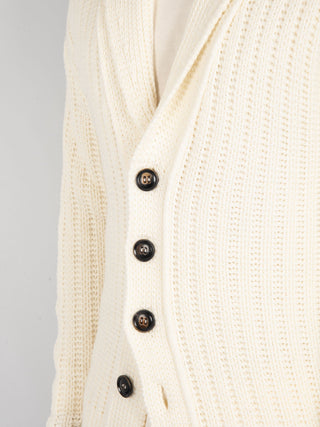 Maglia Cardigan 'Soldier' - Panna