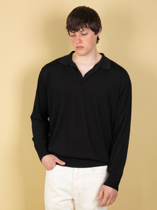 Polo in Cotone - Nero