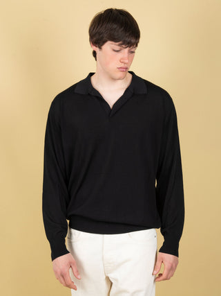 Polo in Cotone - Nero