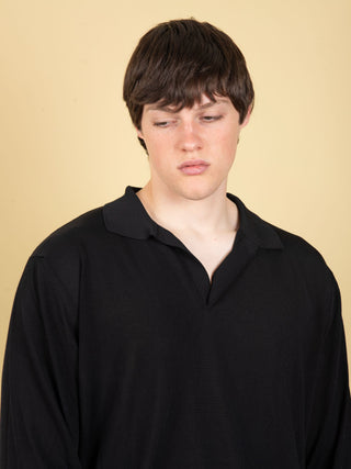 Polo in Cotone - Nero