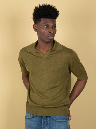 Polo in Lino - Oliva