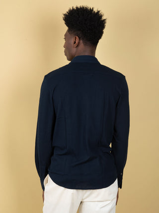 Camicia in Piqué - Blu