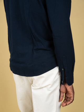 Camicia in Piqué - Blu