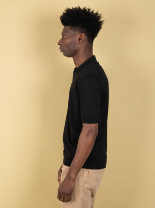 Polo in Seta - Nero