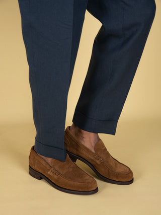 Pantalone Chiaia in Lino - Blu Navy