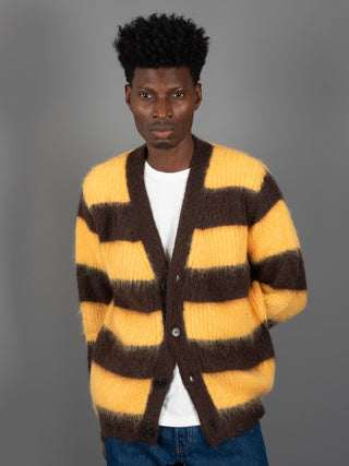 Maglia Cardigan Righe - Moro