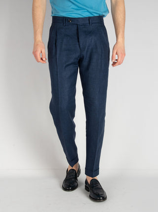 Pantalone Robert Lino - Blu