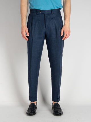 Pantalone Robert Lino - Blu