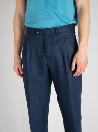 Pantalone Robert Lino - Blu