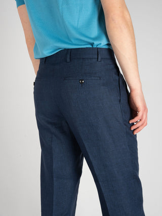 Pantalone Robert Lino - Blu