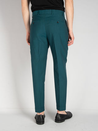 Pantalone Robert  Lana Lino- Smeraldo