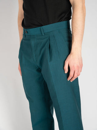 Pantalone Robert  Lana Lino- Smeraldo