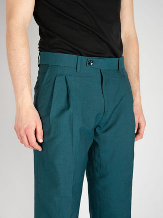 Pantalone Robert  Lana Lino- Smeraldo