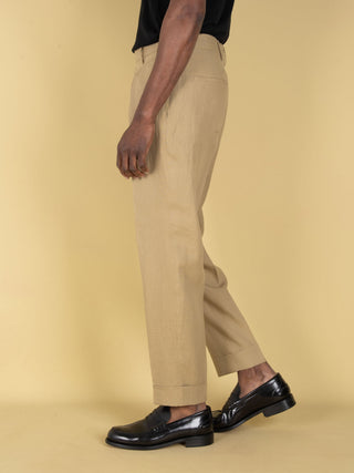 Pantalone Chiaia in Lino - Sabbia