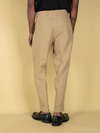 Pantalone Chiaia in Lino - Sabbia