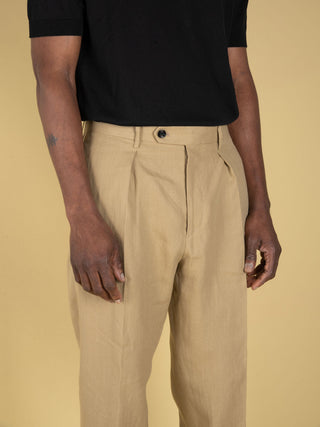 Pantalone Chiaia in Lino - Sabbia