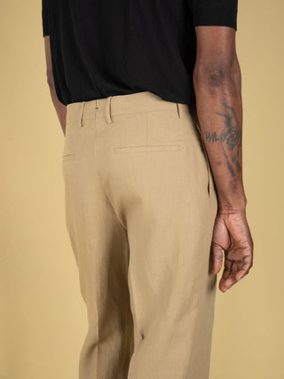 Pantalone Chiaia in Lino - Sabbia