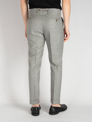 Pantalone Barber Lana Seta- Grigio Chiaro