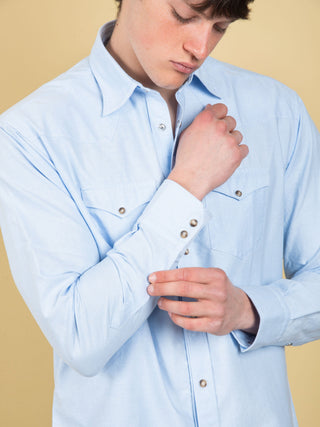 Camicia Texana - Celeste
