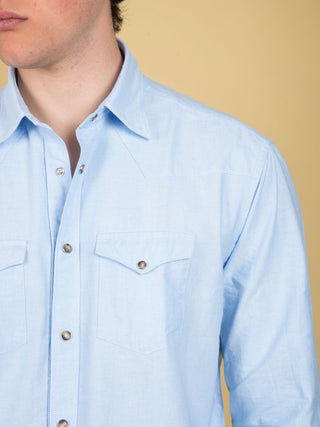 Camicia Texana - Celeste
