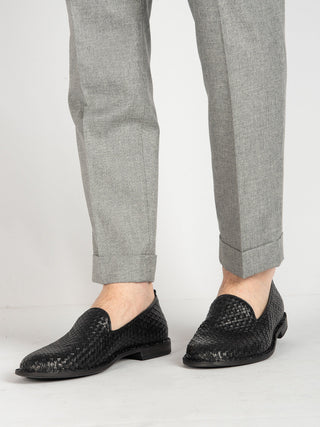 Pantalone Barber Lana Seta- Grigio Chiaro