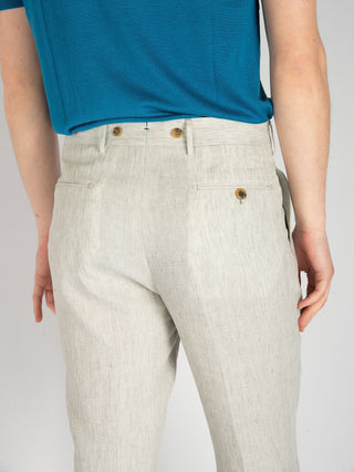 Pantalone Barber Lino - Grigio Chiaro