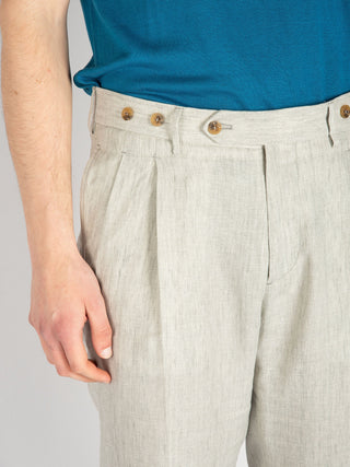 Pantalone Barber Lino - Grigio Chiaro